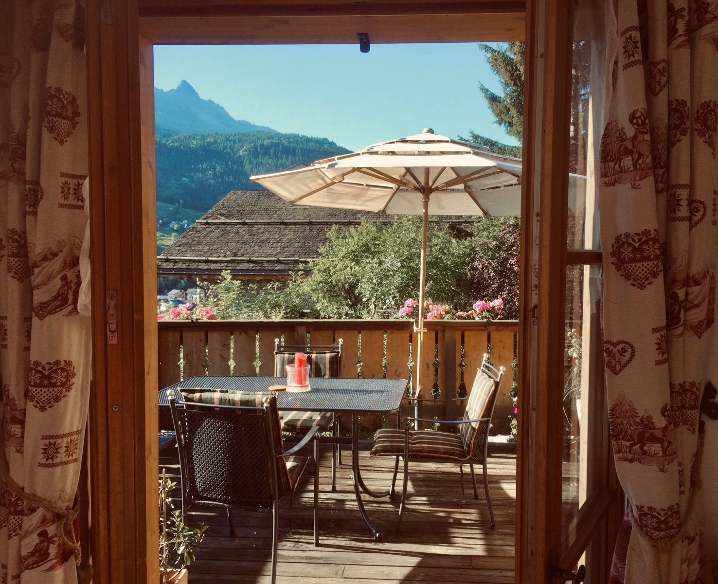 The chalet balcony